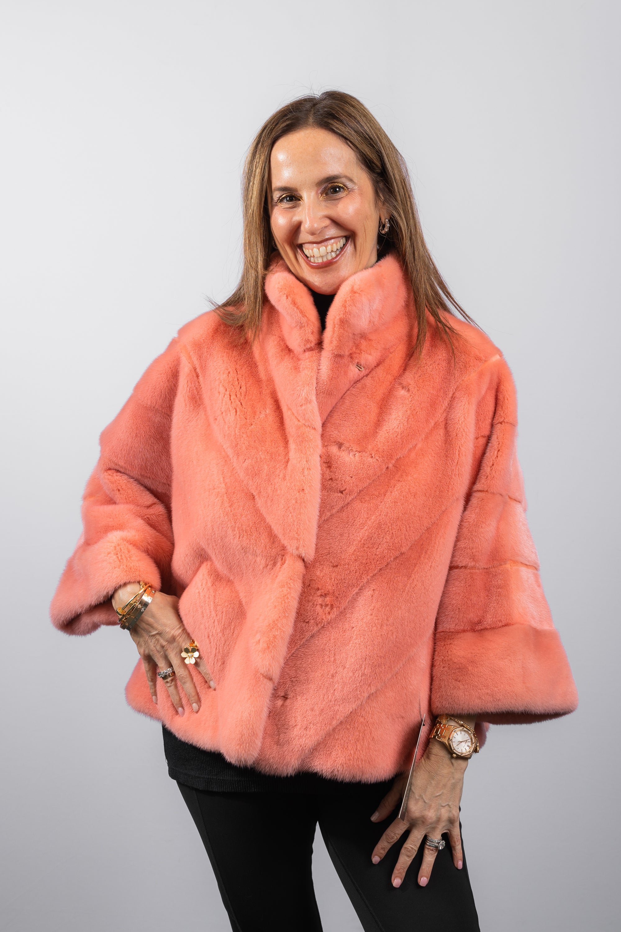 Coral Mink Jacket