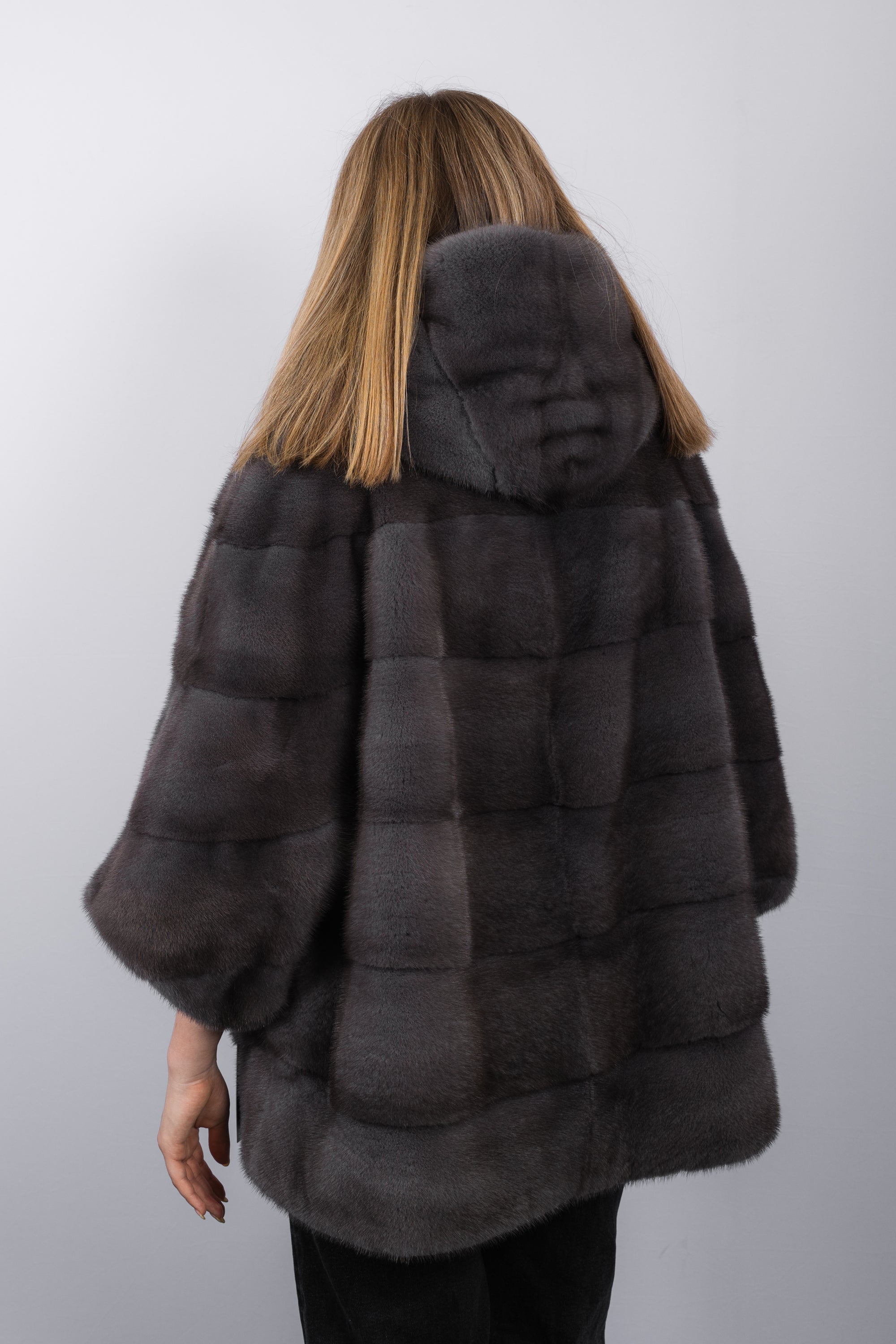 Steel Grey Mink Jacket