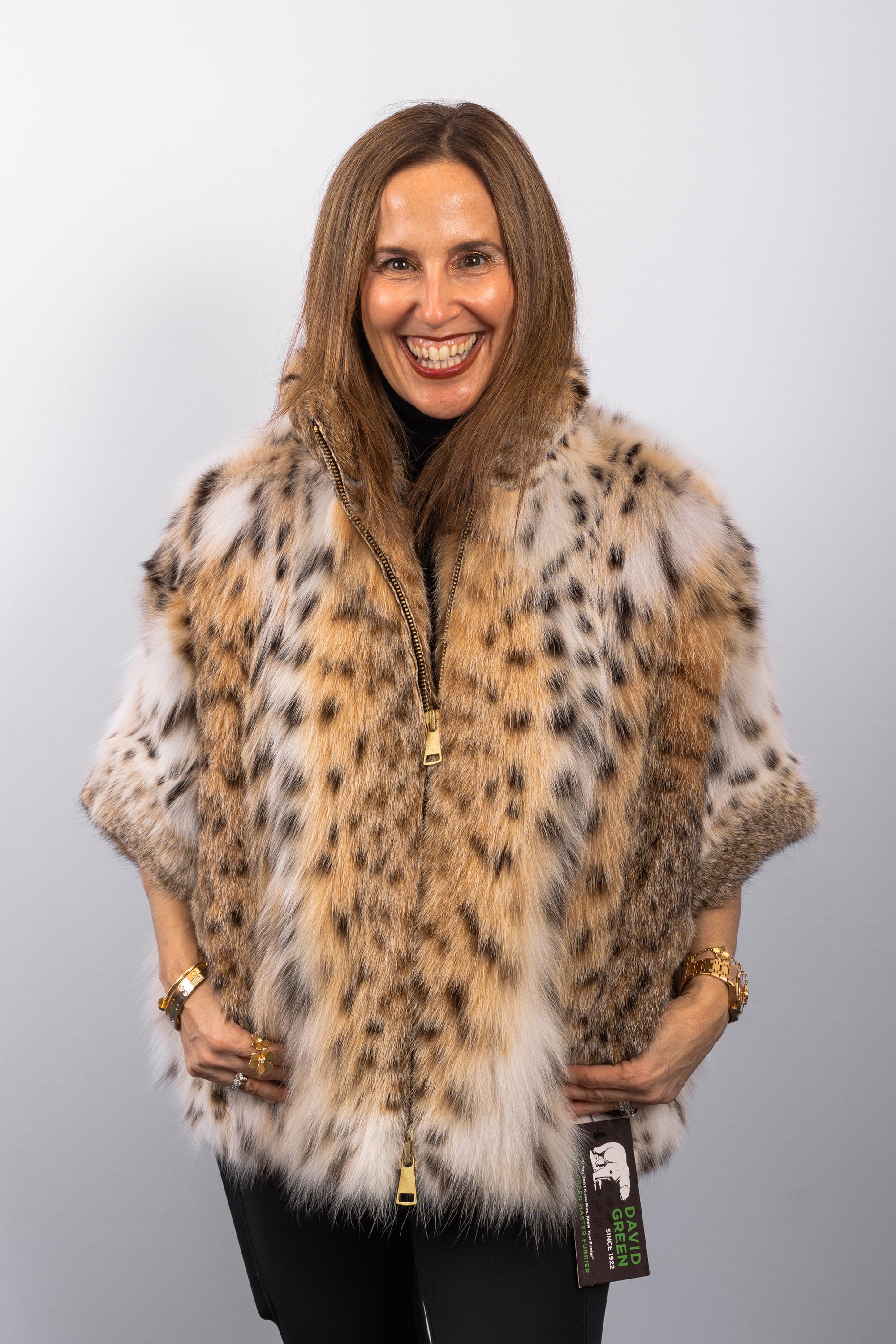 Natural Lynx Cat Jacket - Short Sleeve, Zipper