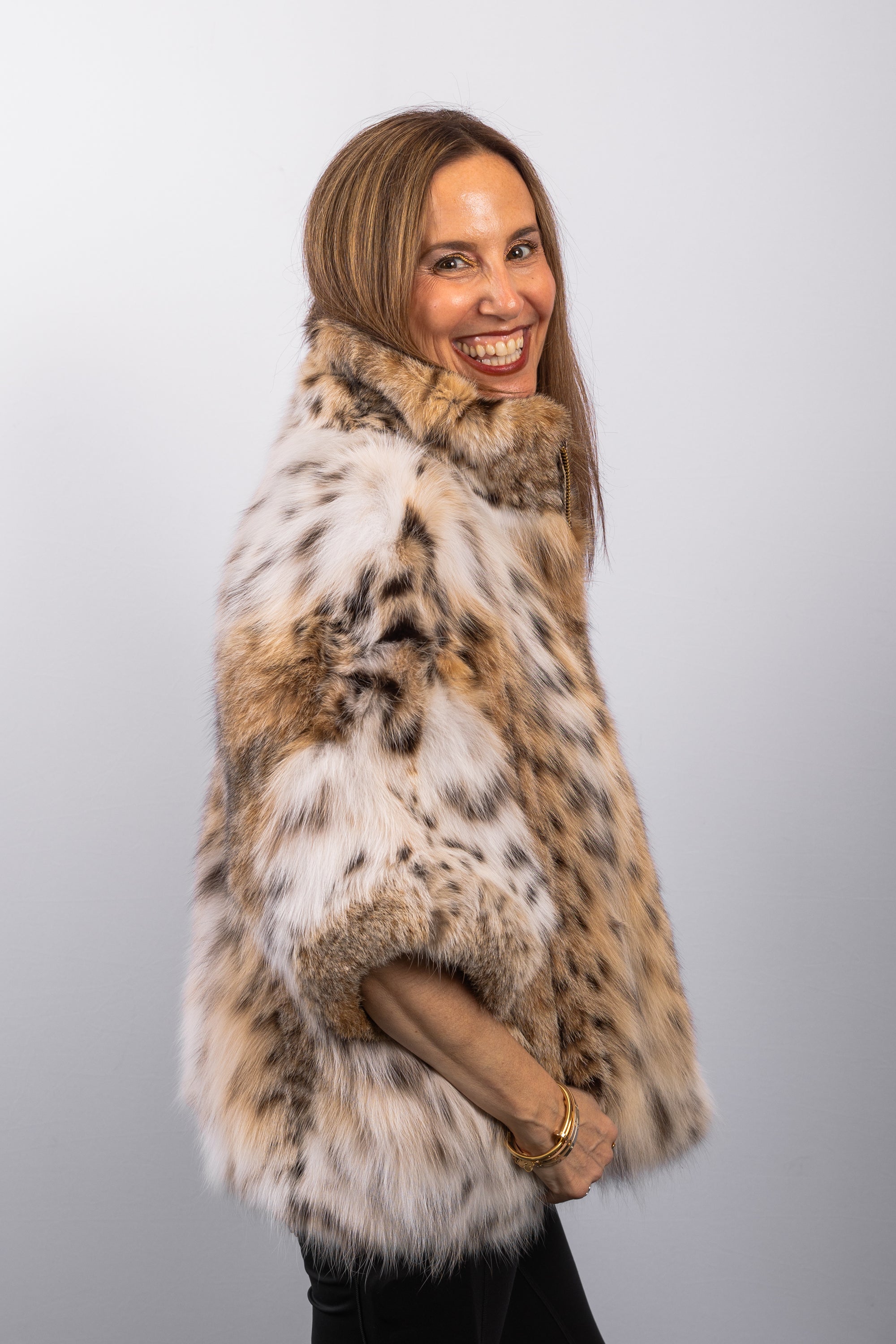 Natural Lynx Cat Jacket - Short Sleeve, Zipper