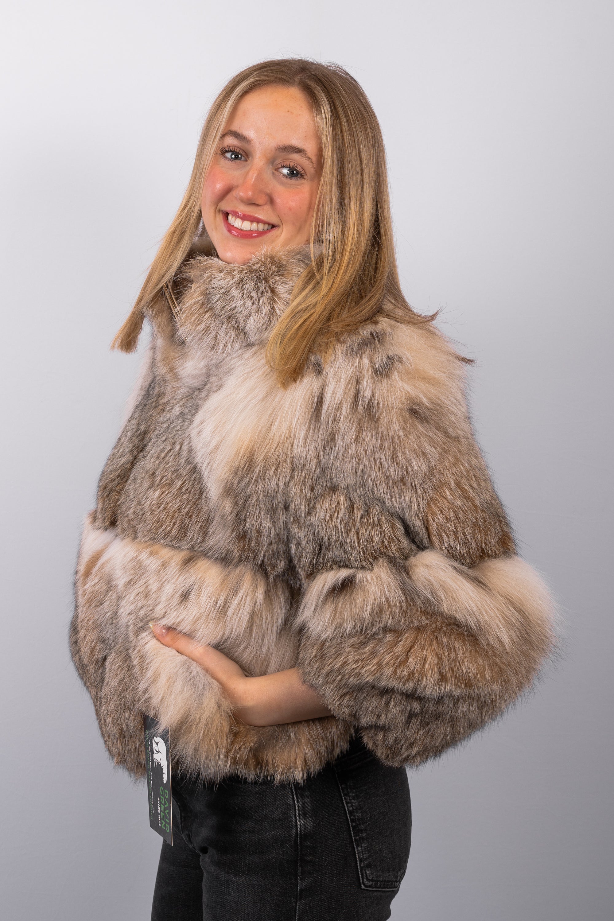 Natural Canadian Lynx Jacket - 3/4 sleeve