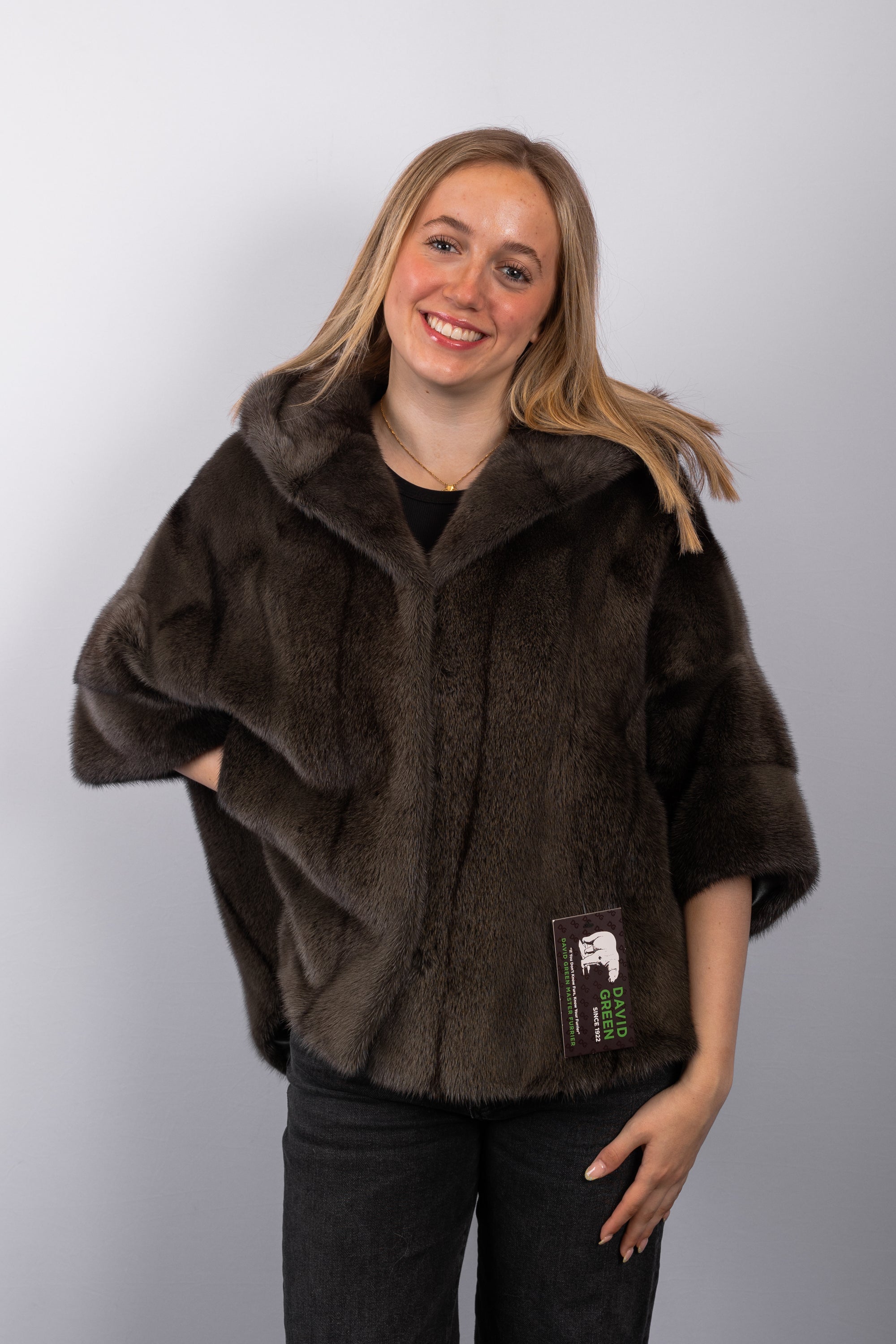 Sage Cross Mink Jacket