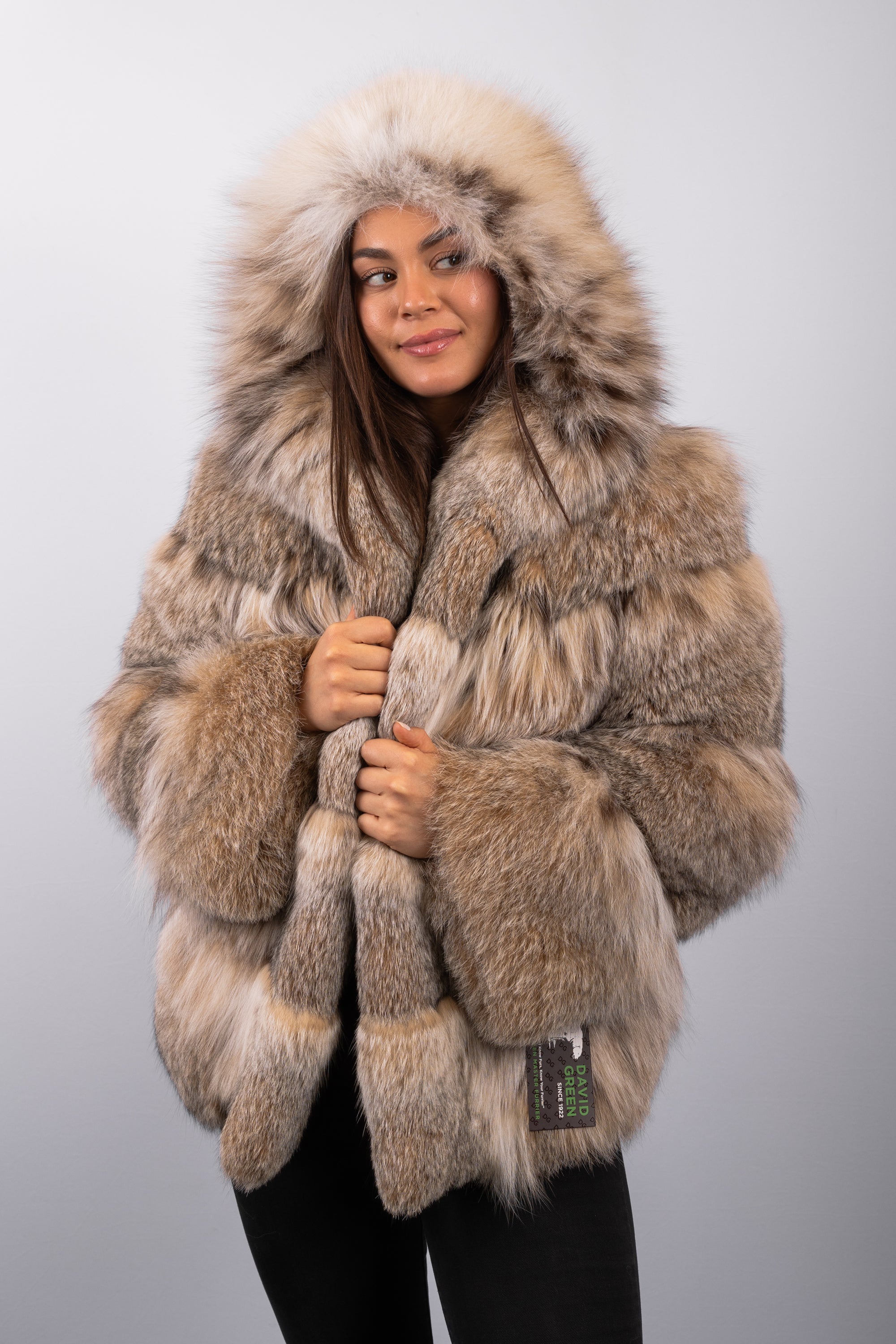 Natural Canadian Lynx Jacket w/ Hood
