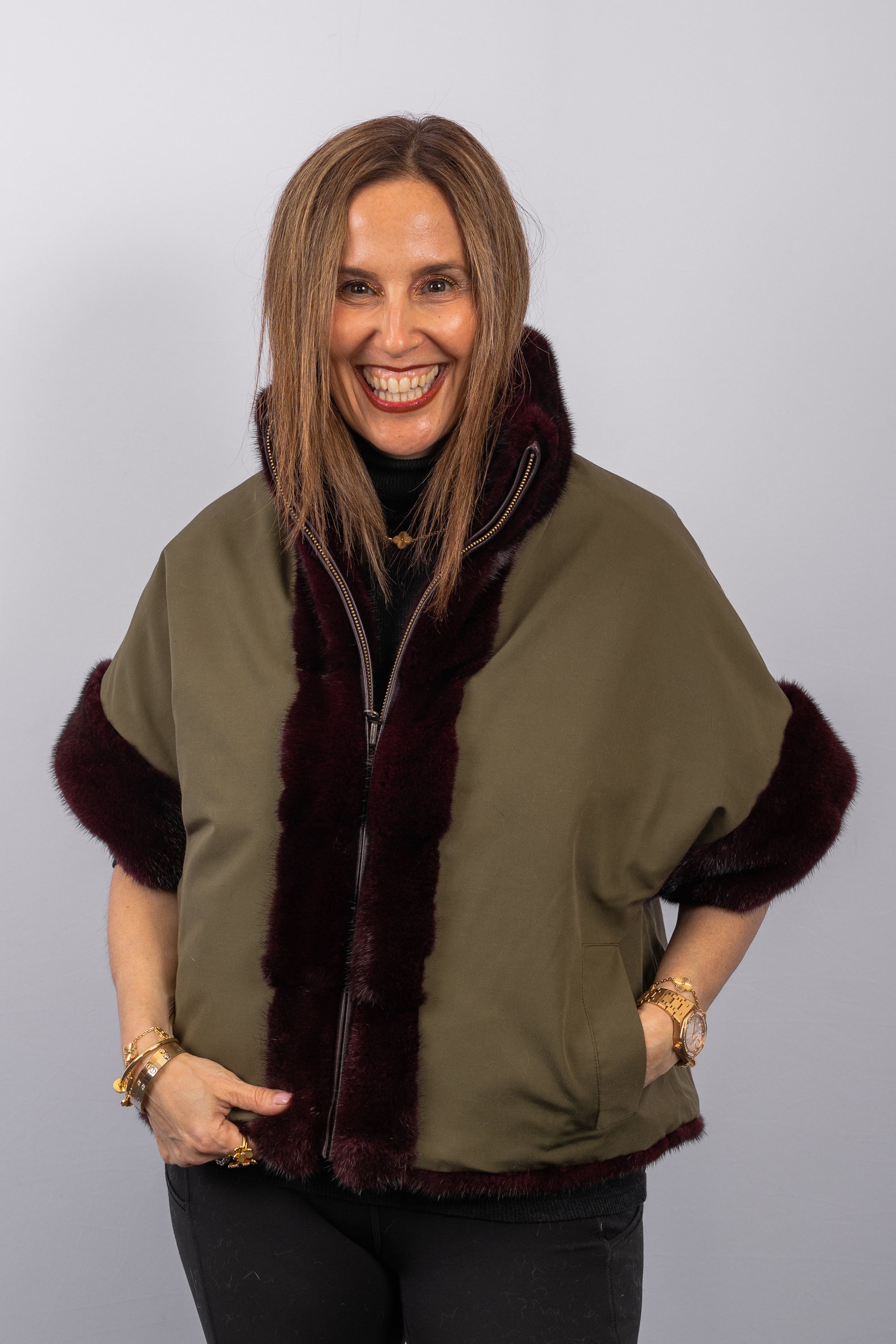 Merlot Mink Jacket