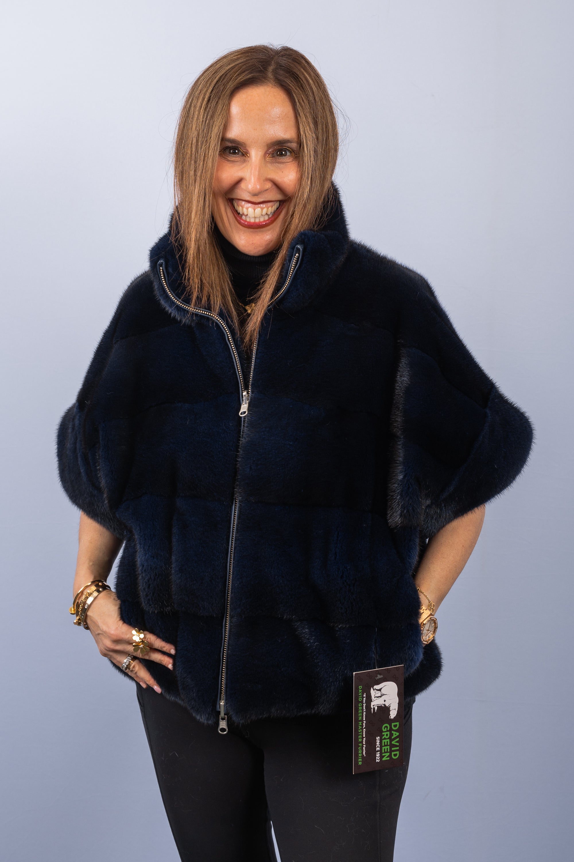 Navy Mink Jacket