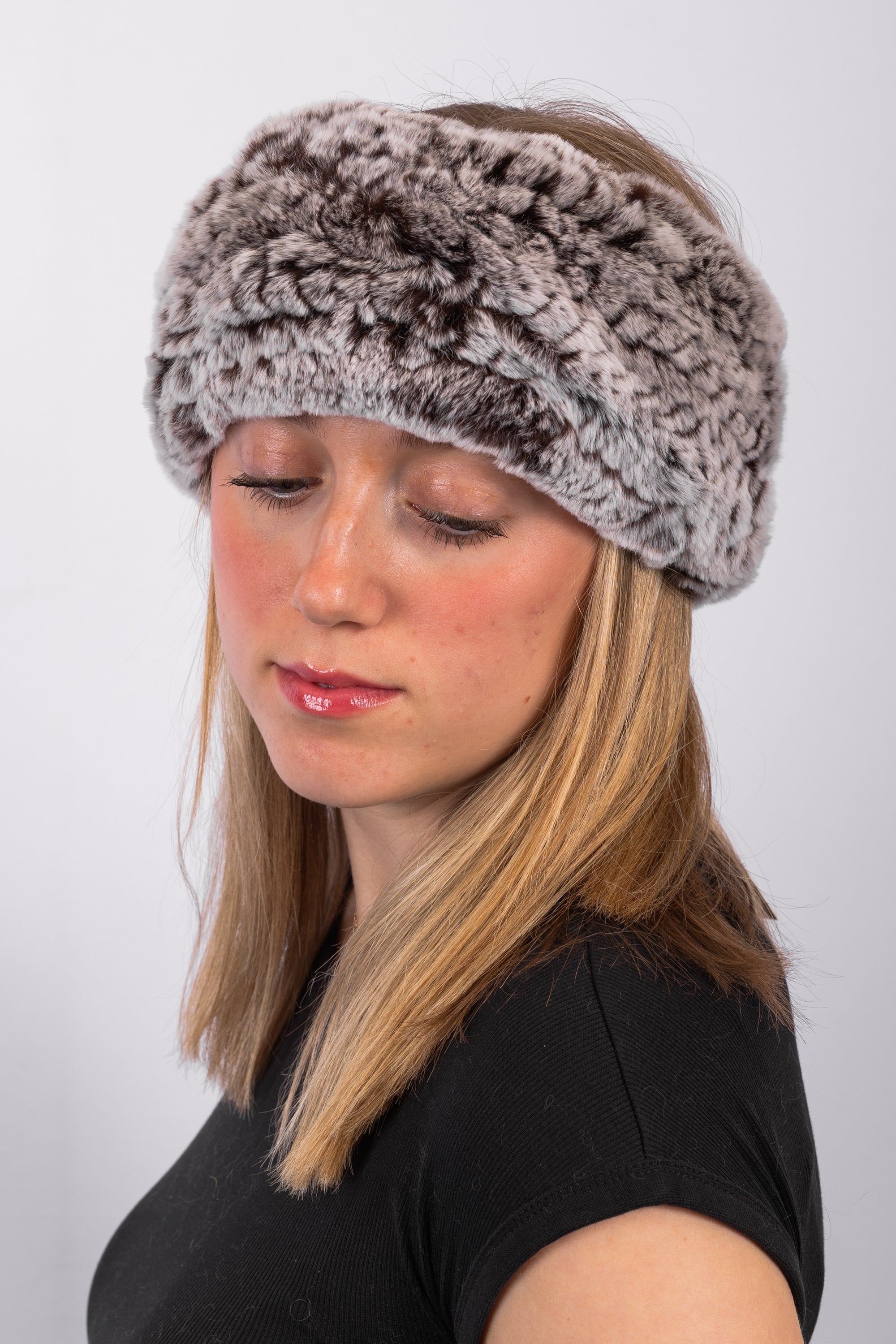 Mocha Snowtop Rex Rabbit Headband
