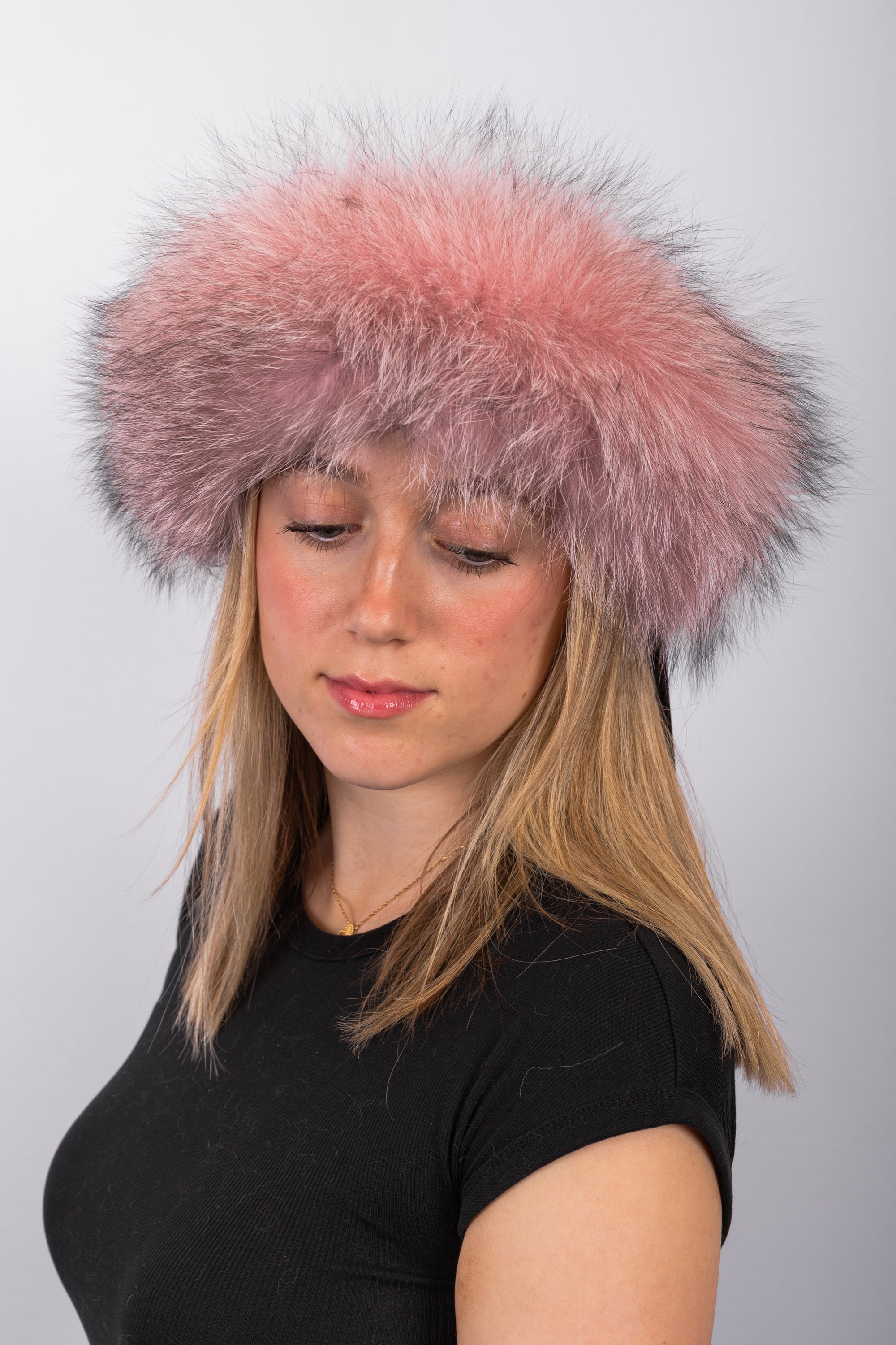 Pink Frost Indigo Fox Headband