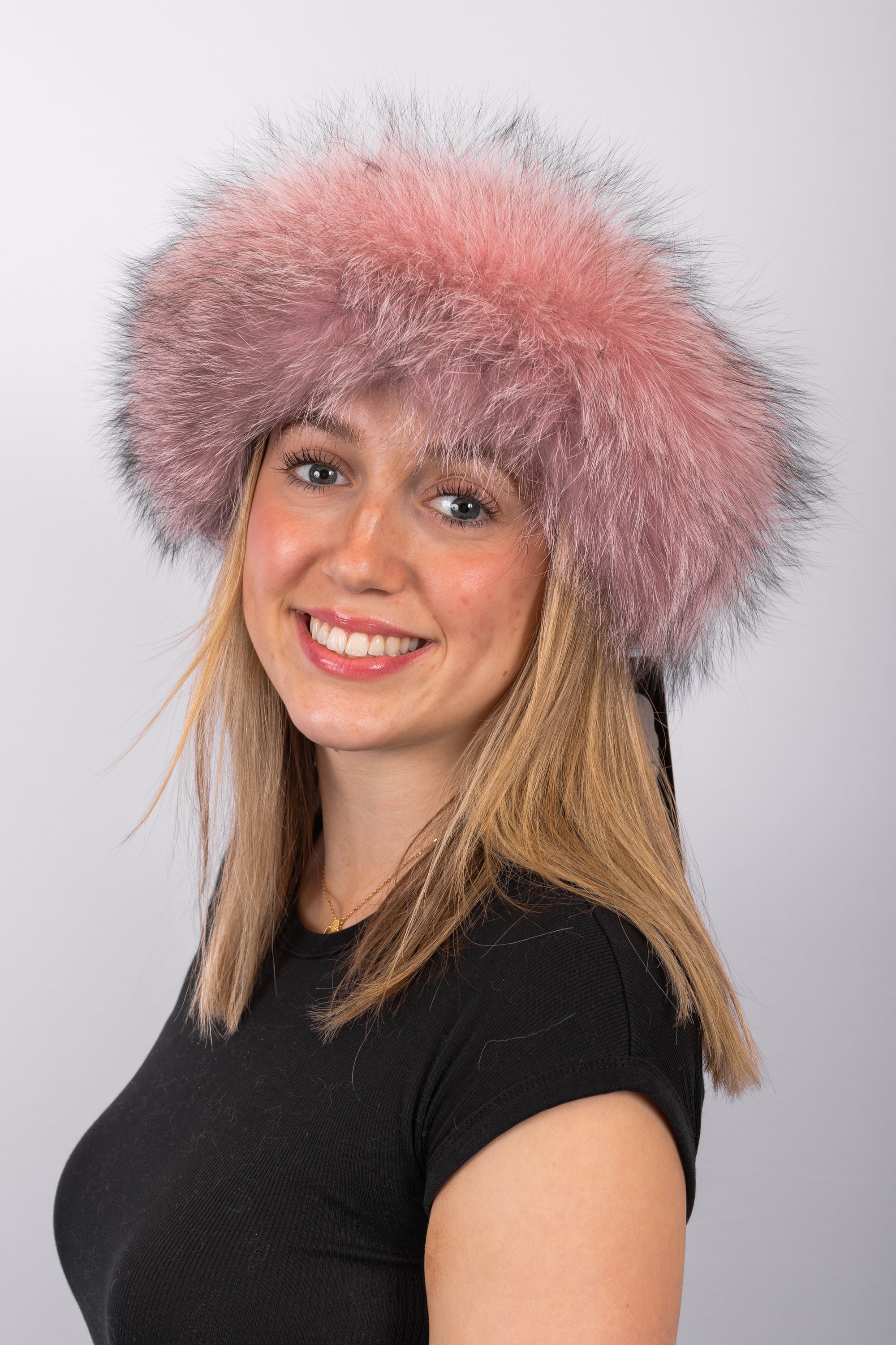Pink Frost Indigo Fox Headband