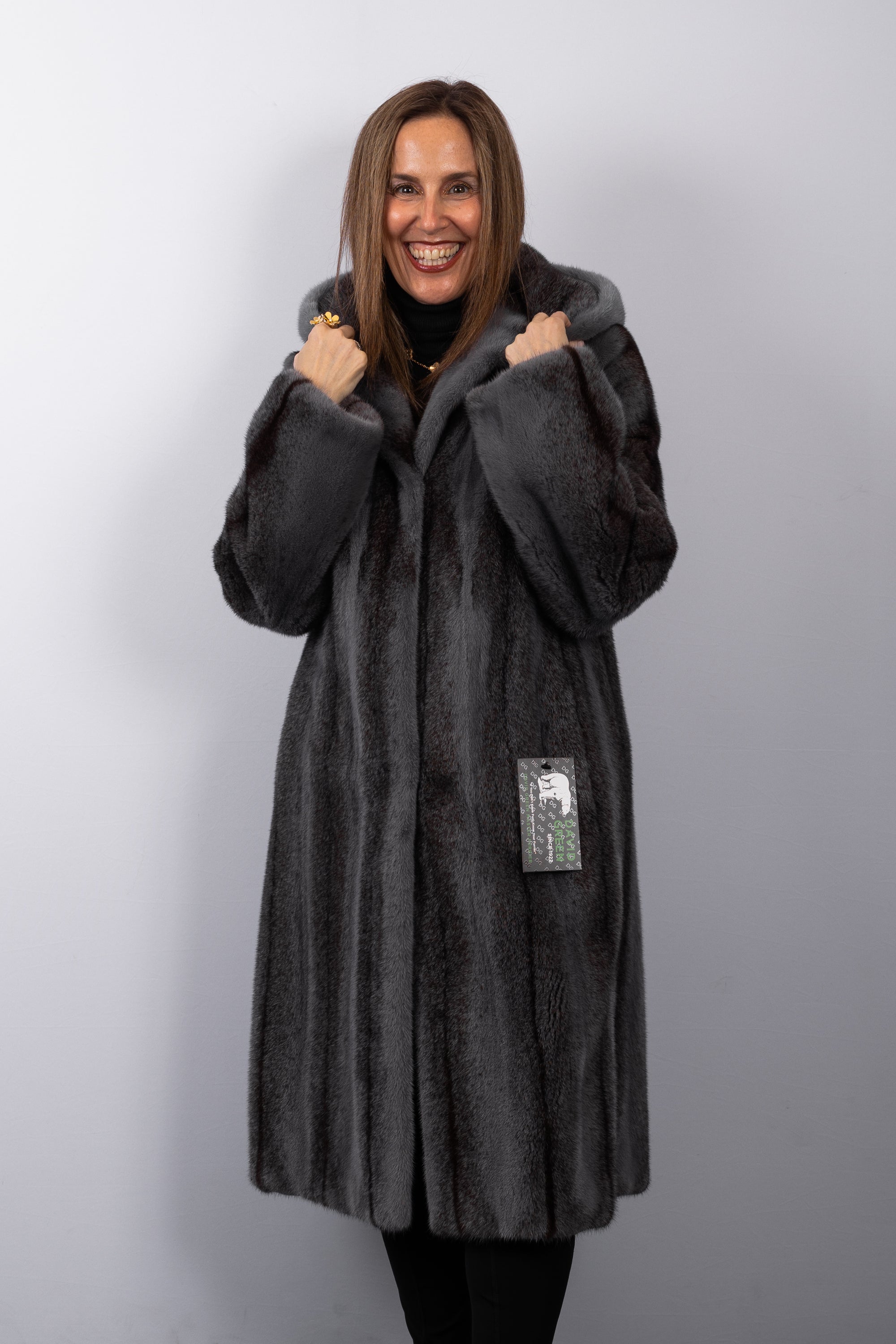 Graphite Cross Mink Jacket