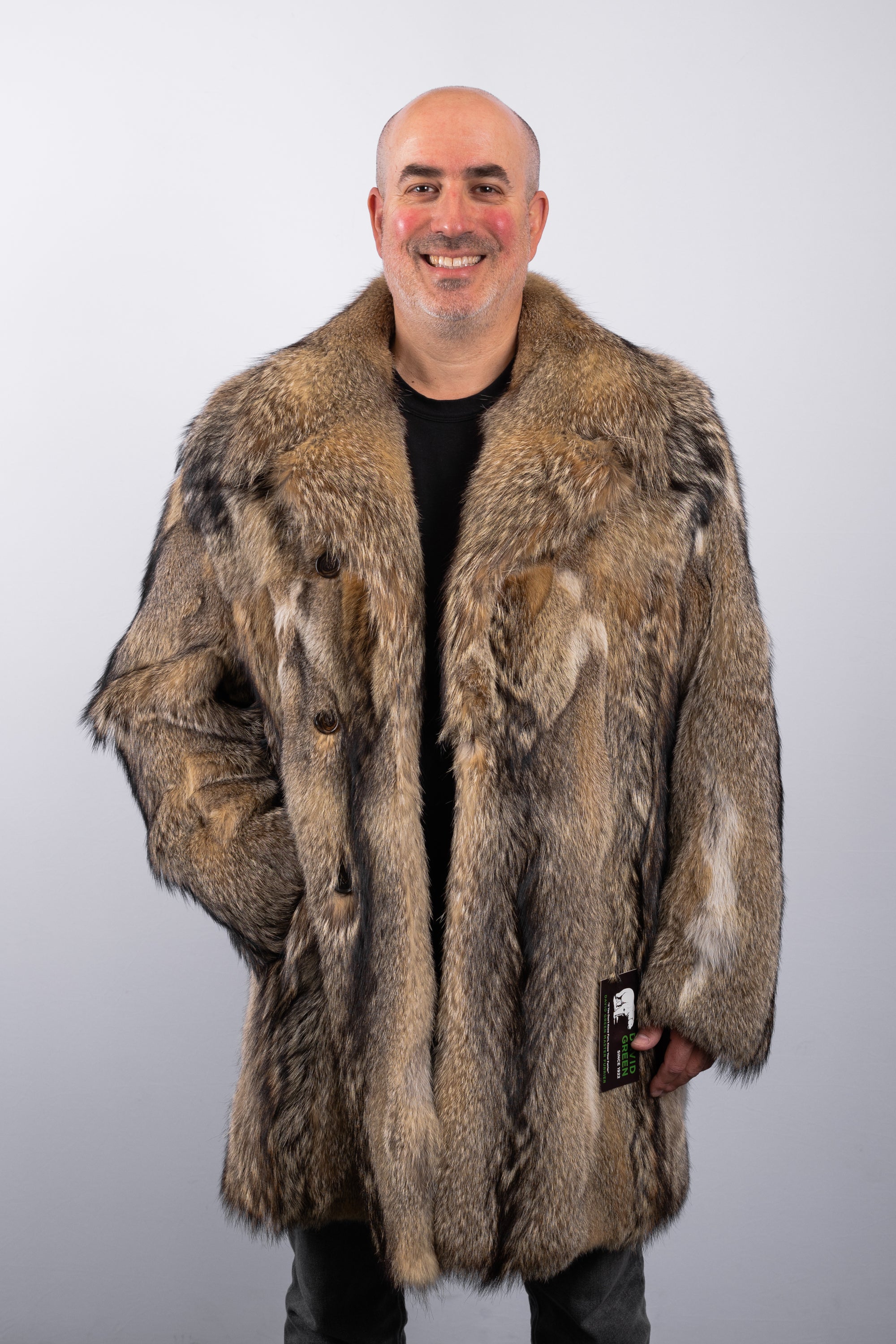 Natural Grey Fox Carcoat