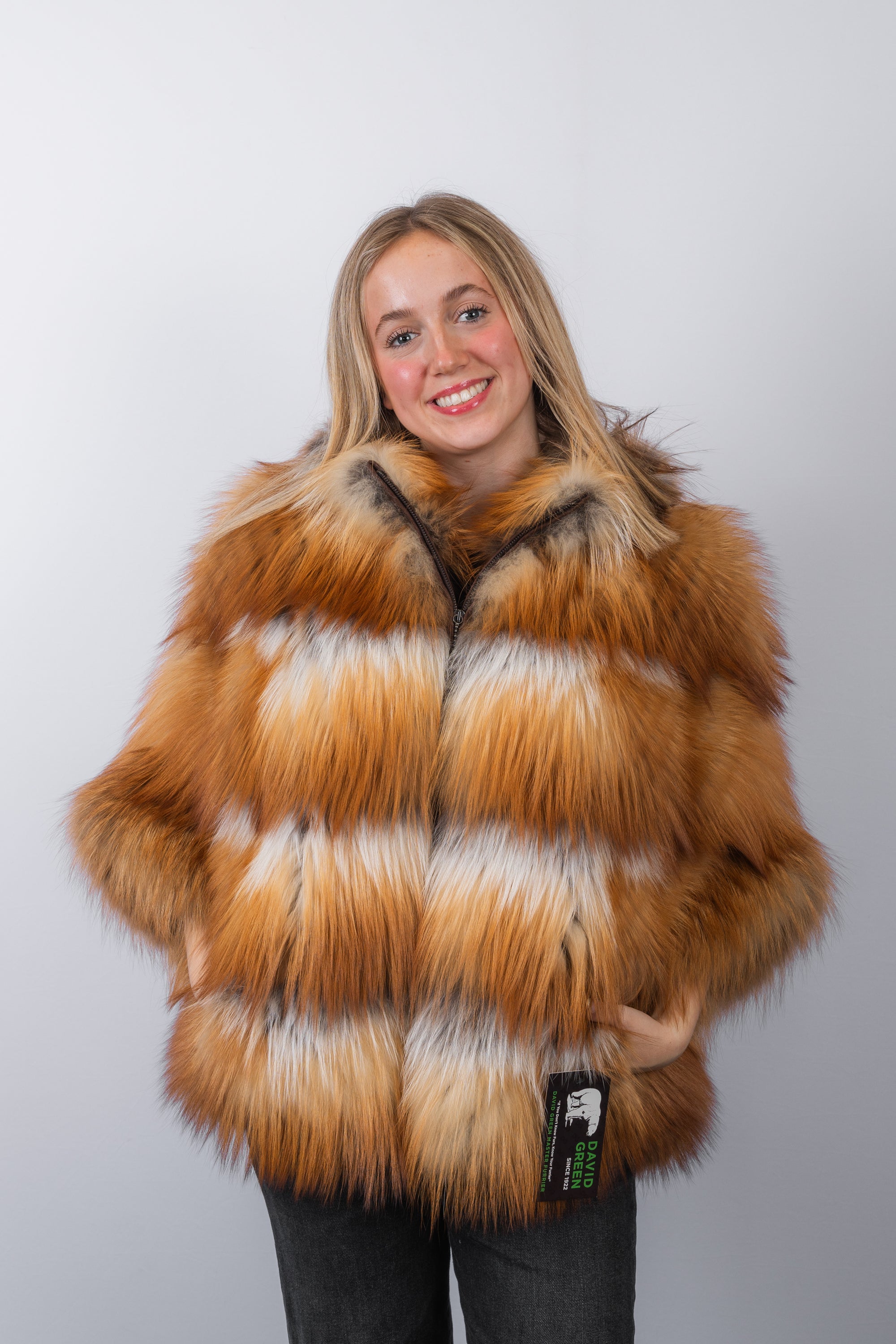 Natural Red Fox Jacket - Short Sleeve