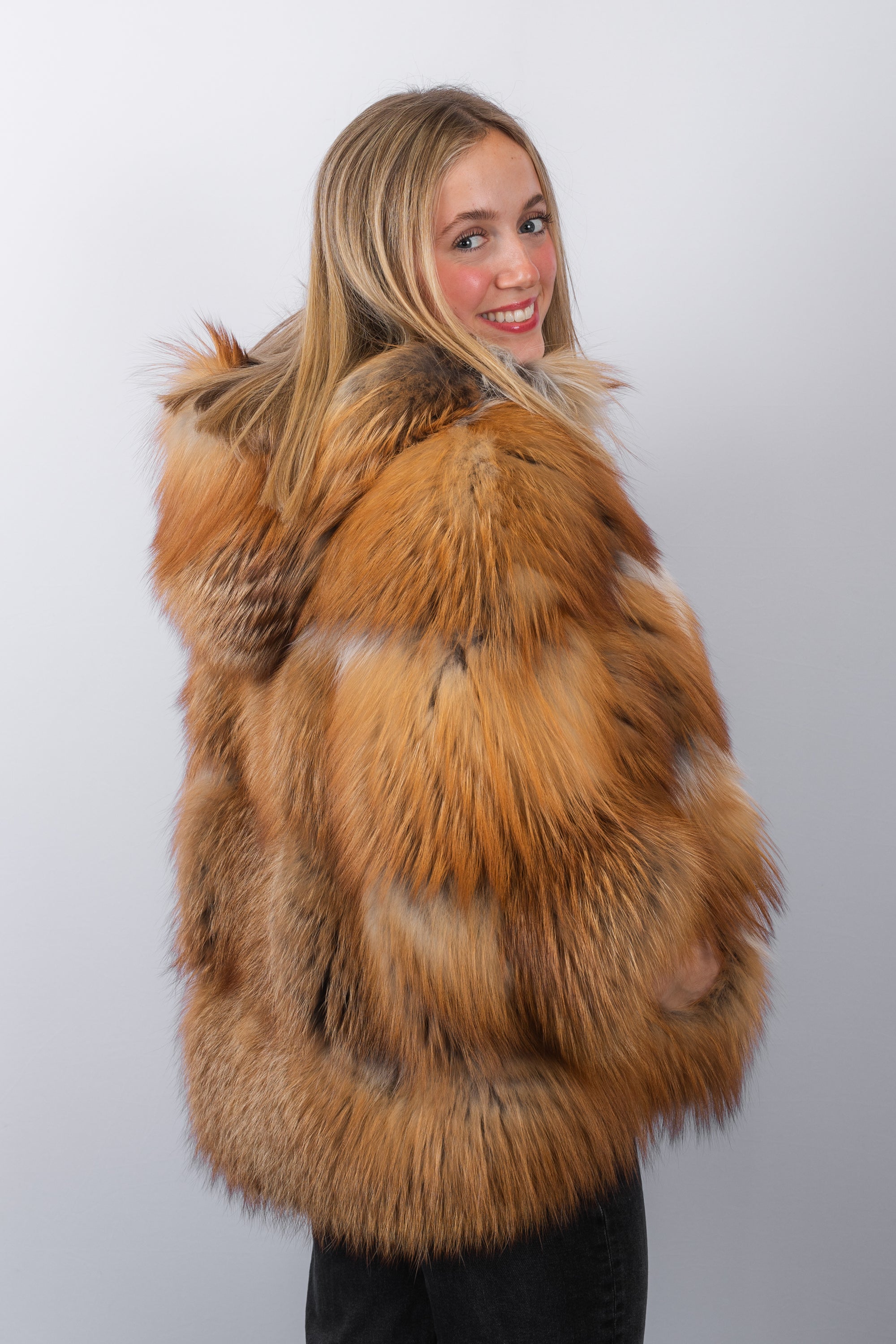 Natural Red Fox Jacket - Short Sleeve