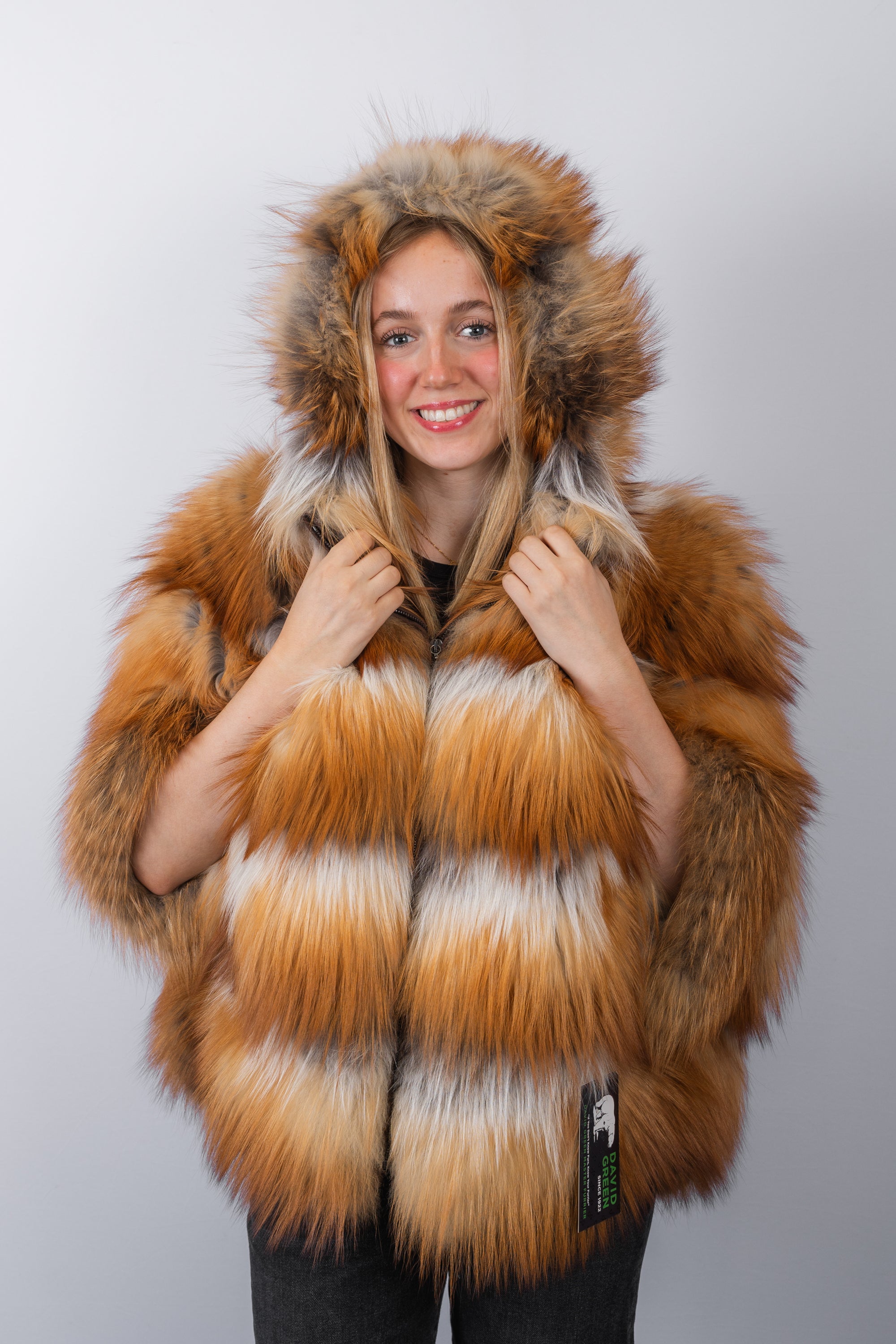 Natural Red Fox Jacket - Short Sleeve