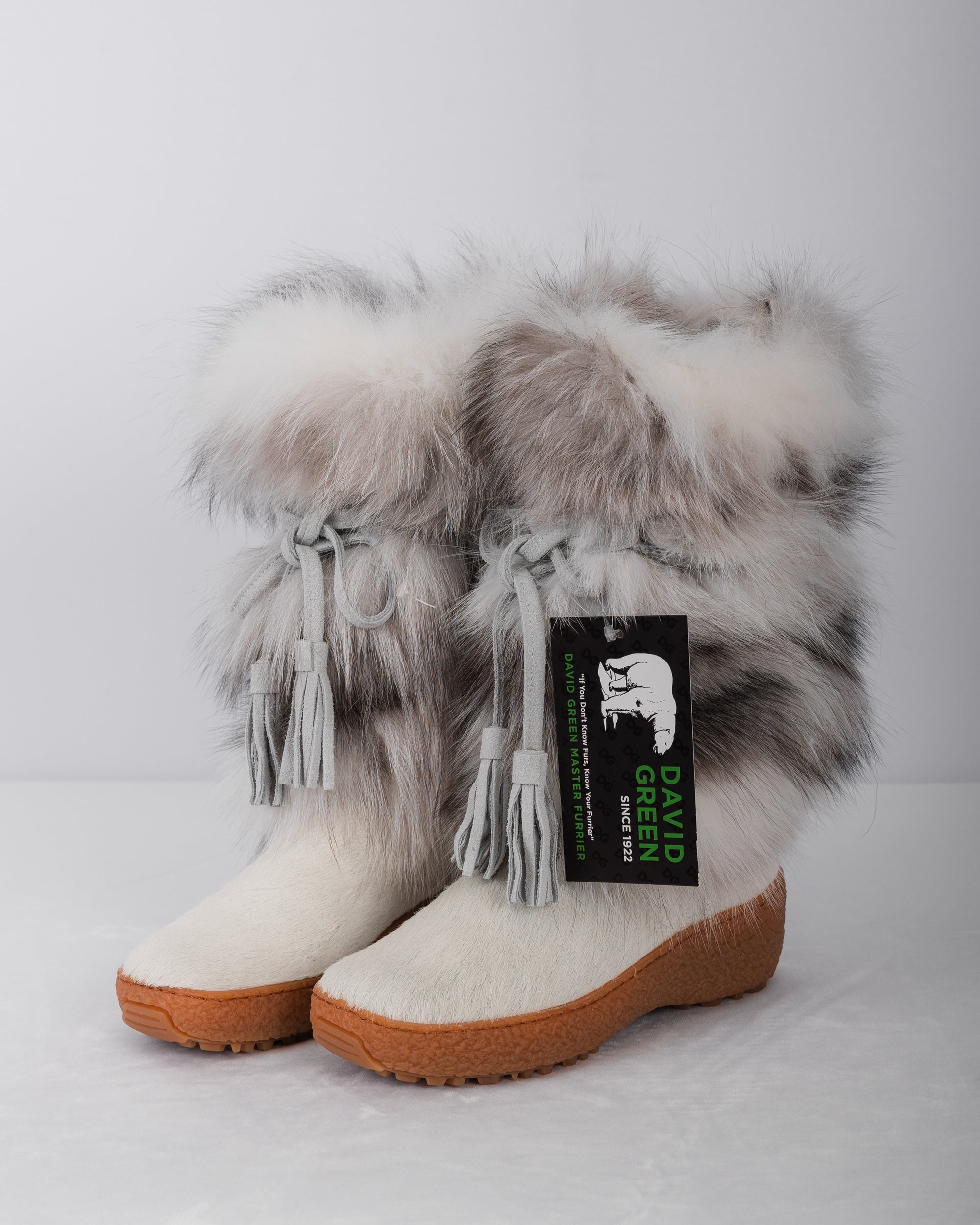 Natural White/Silver Fox Multi/Calfskin Boots