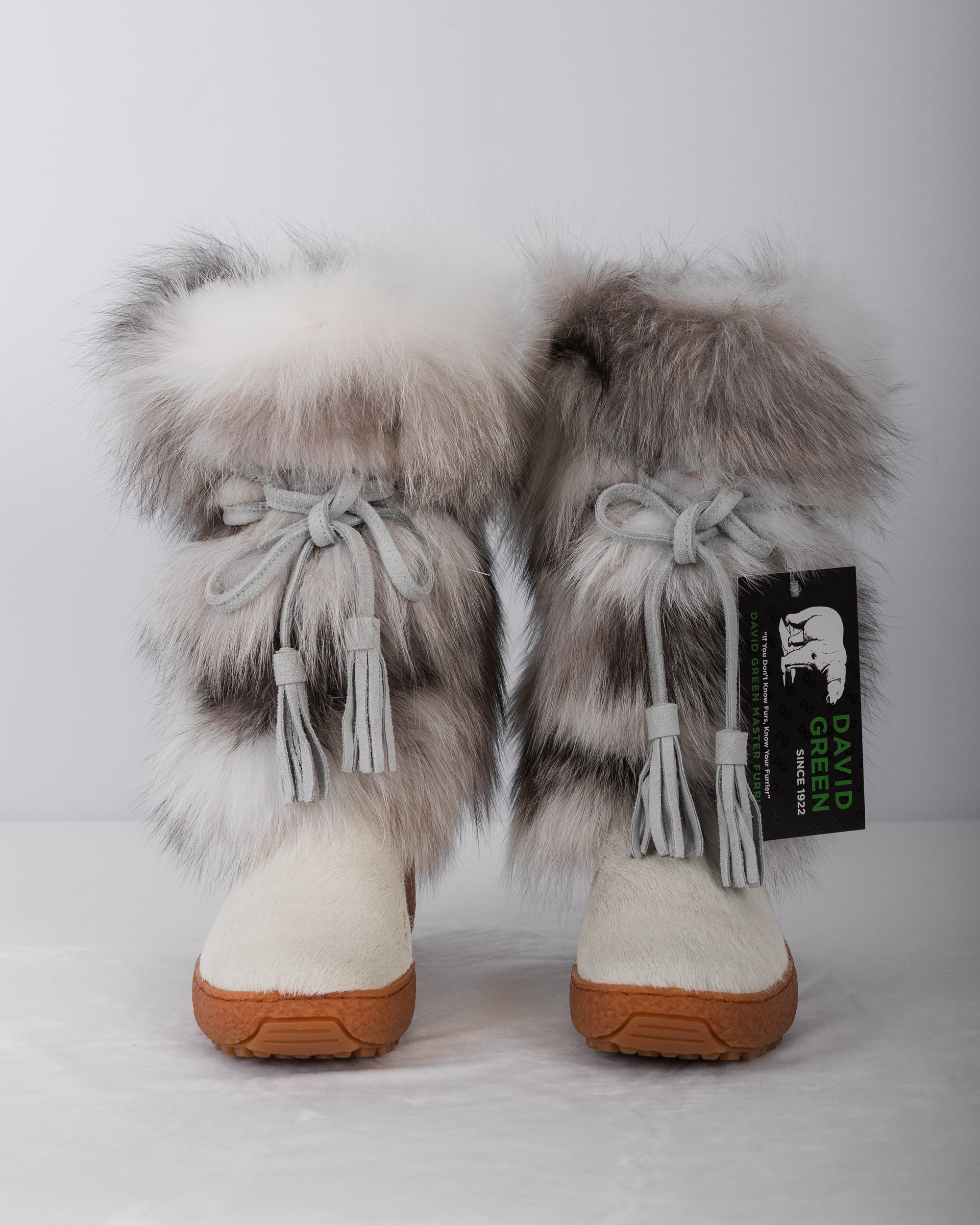 Natural White/Silver Fox Multi/Calfskin Boots