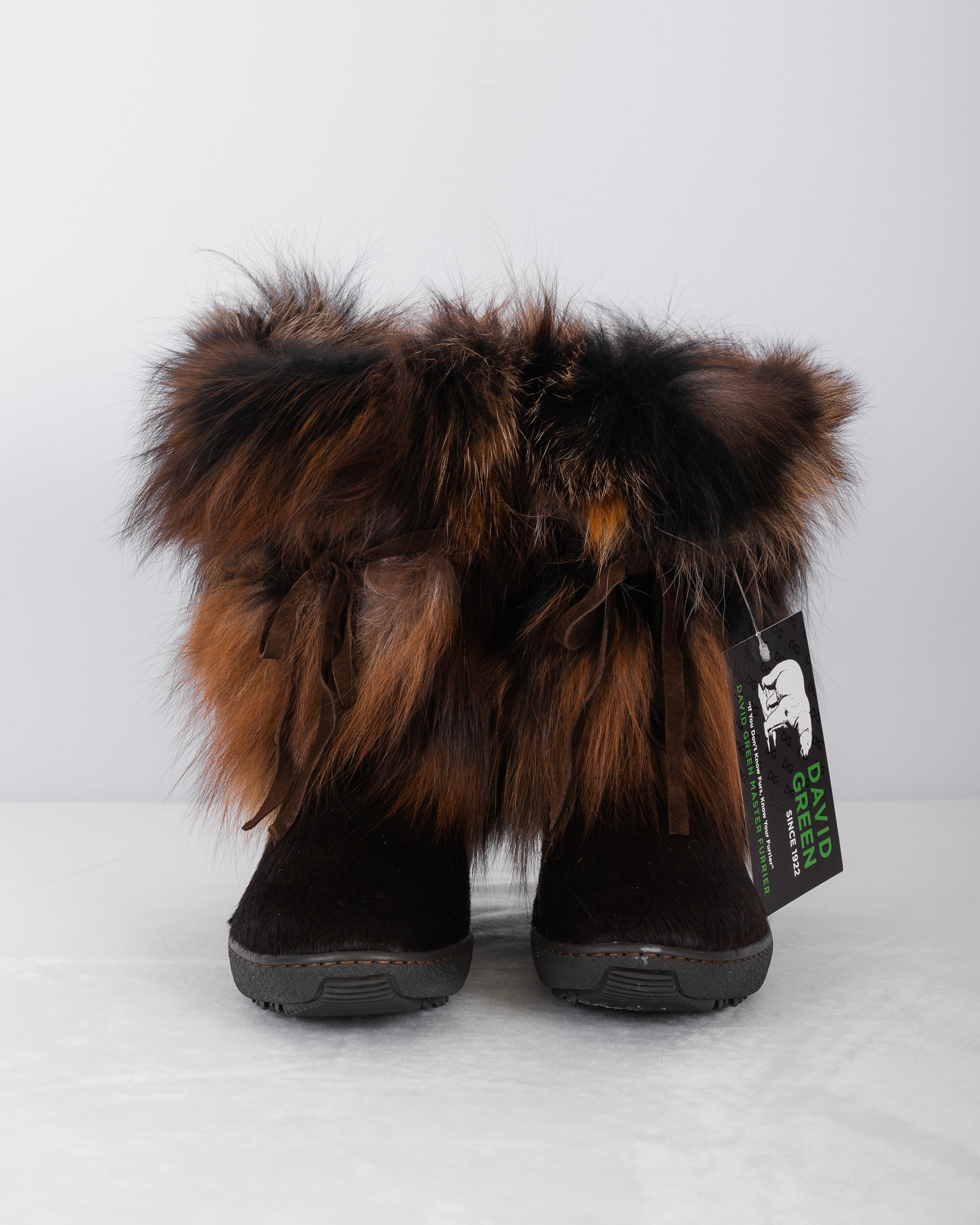 Espresso Multi Fox/Espresso Calfskin Boots - Short