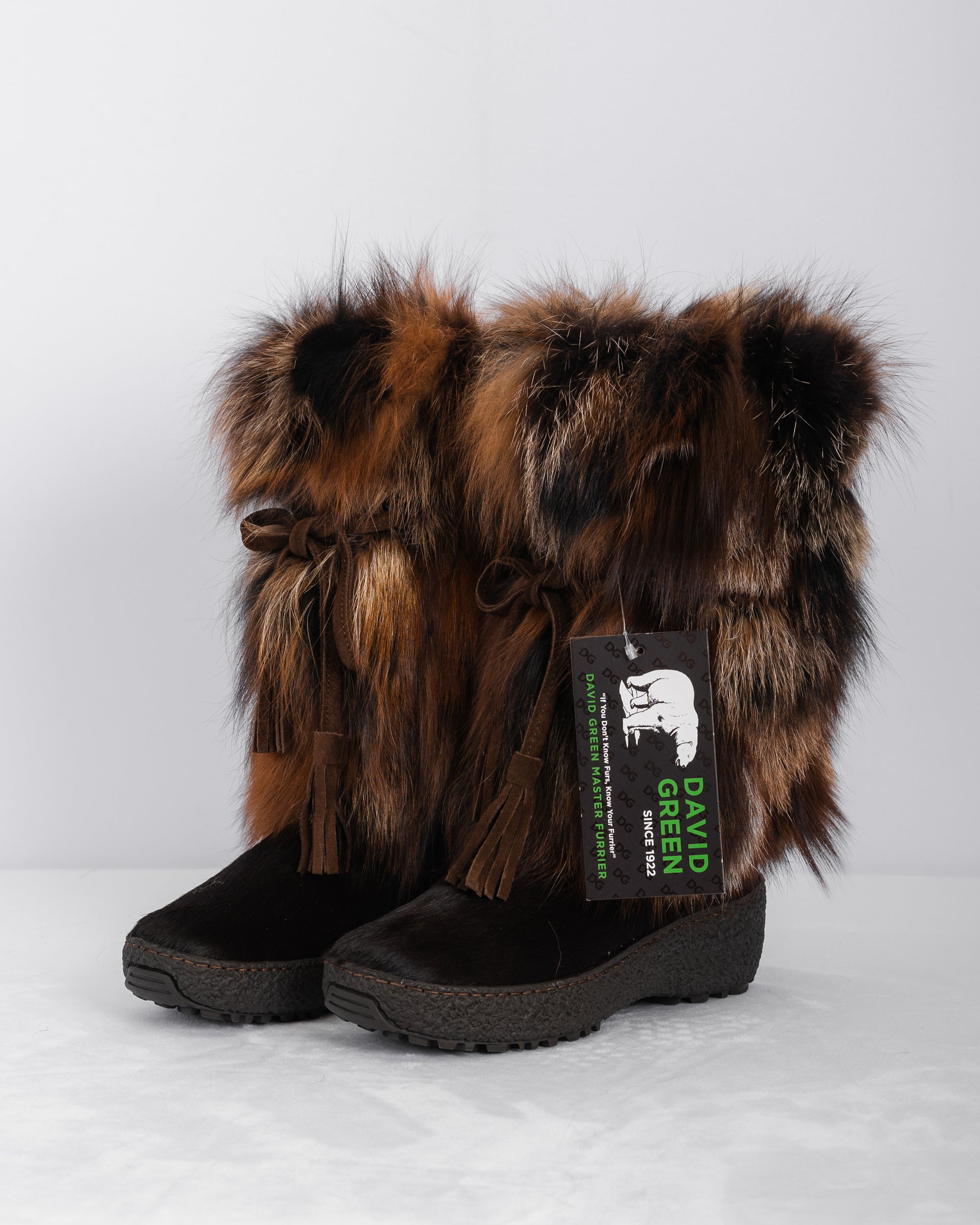 Espresso Multi Fox/Espresso Calfskin Boots