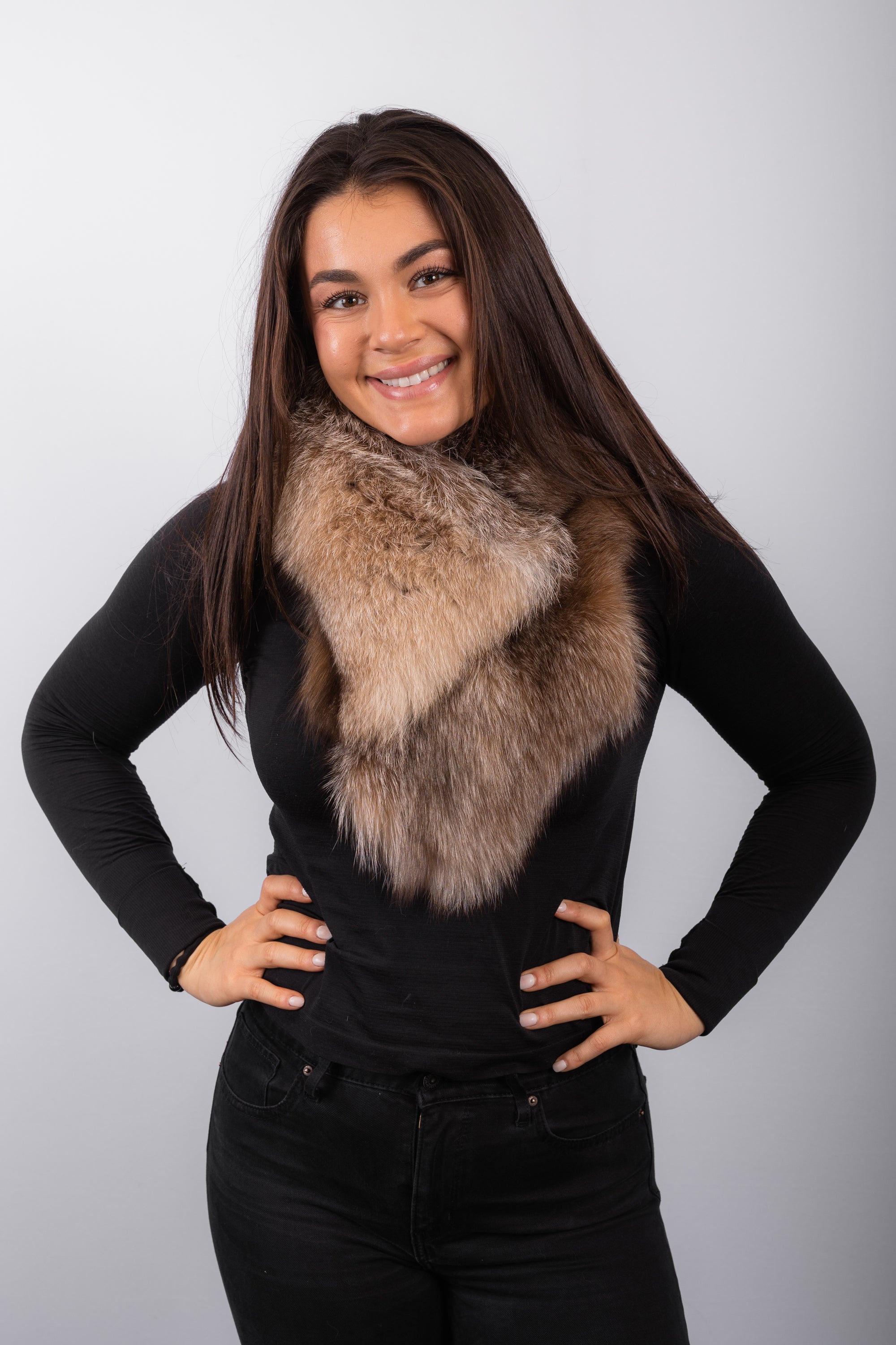 Crystal Fox Fur Collar