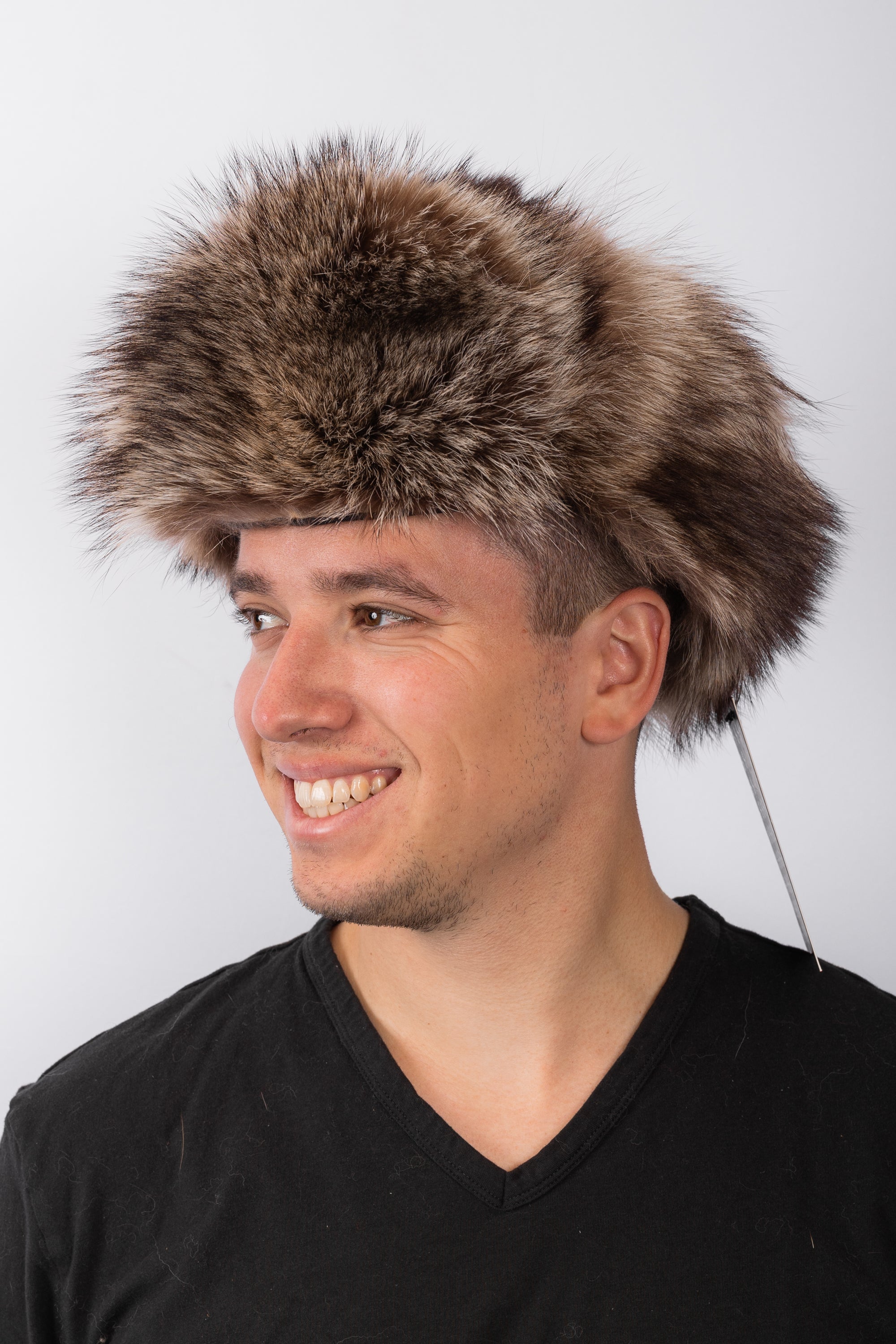 Natural Raccoon Trooper Hat
