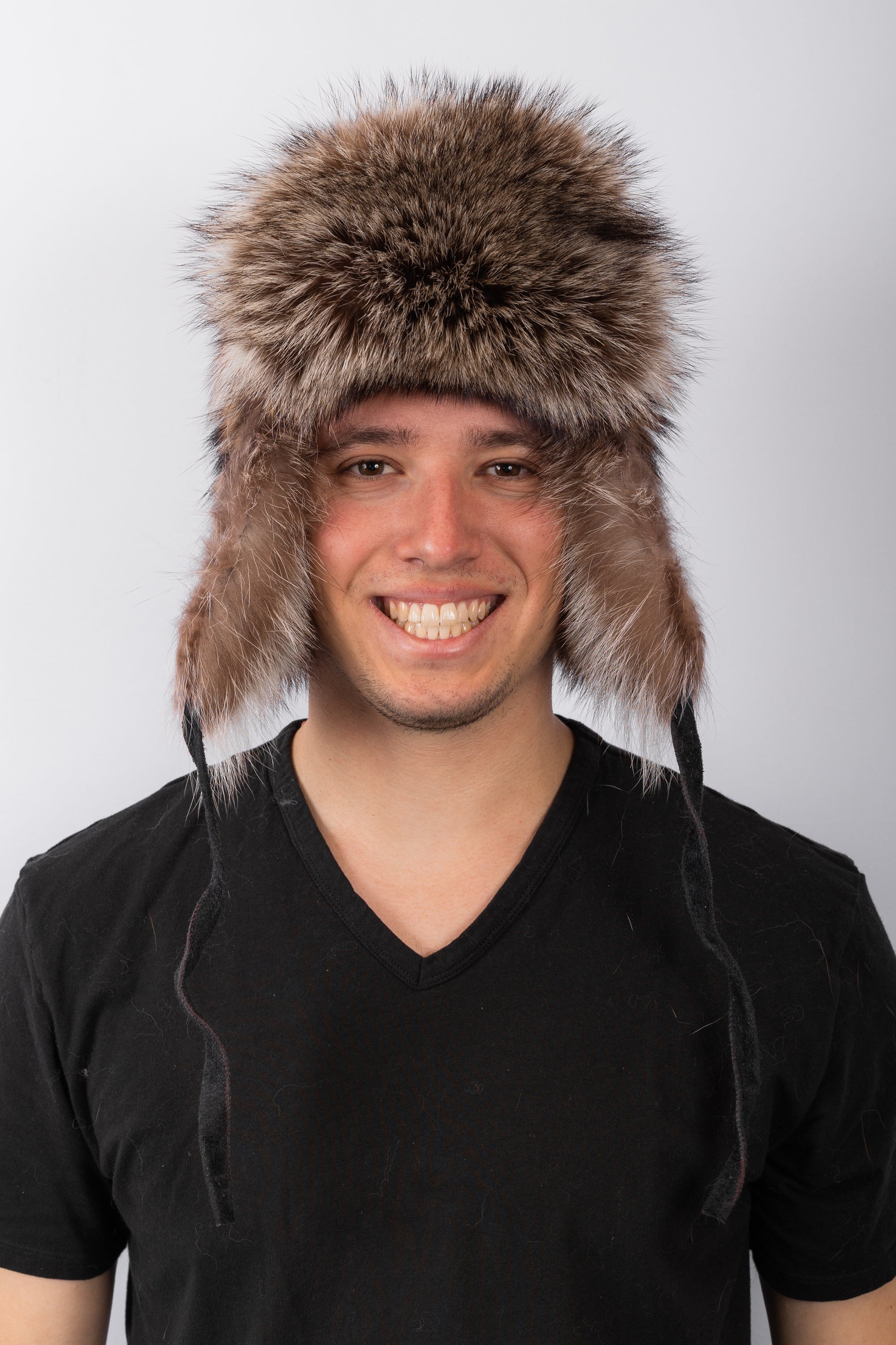 Natural Raccoon Trooper Hat