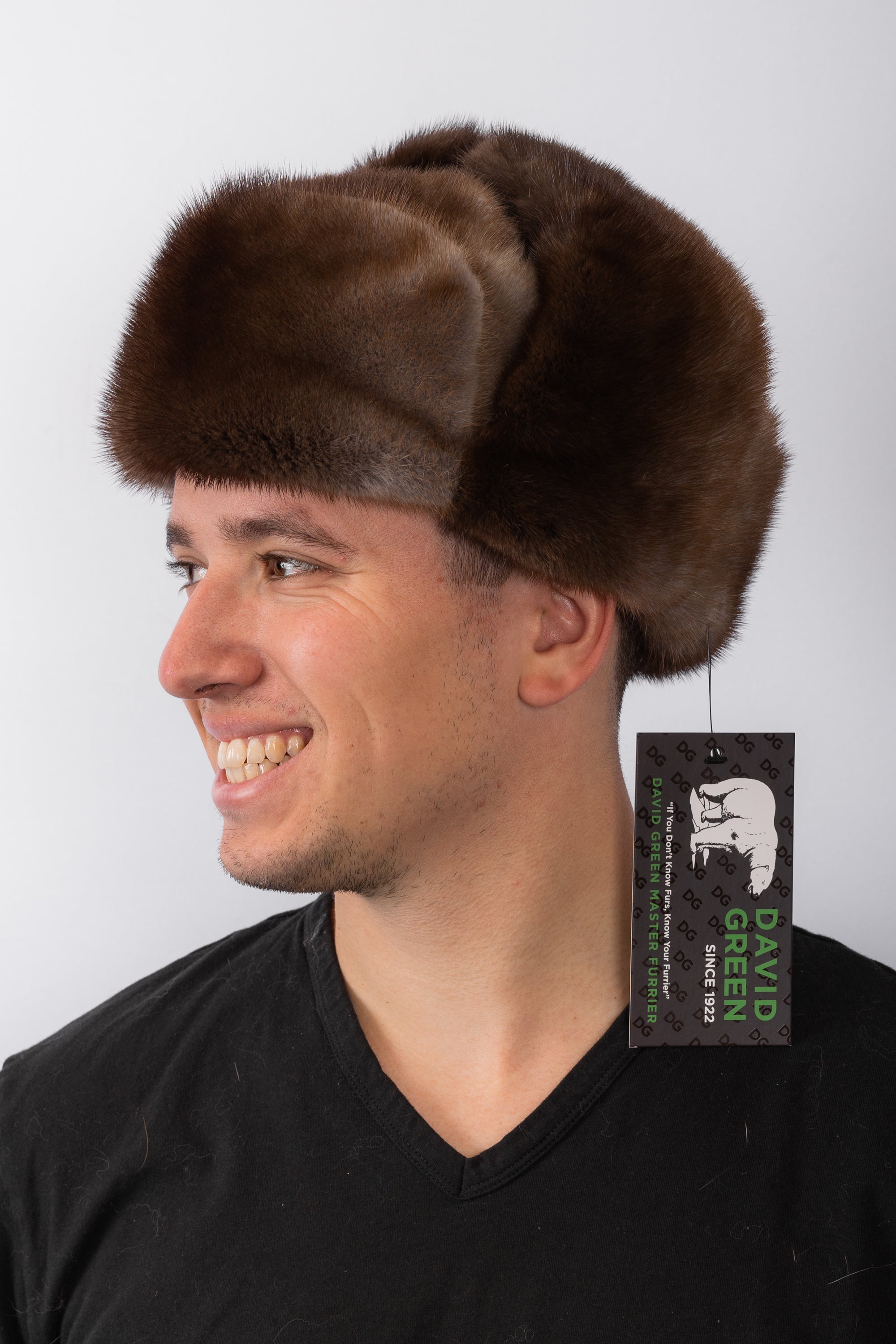 Mocha Degrade Mink Trooper Hat