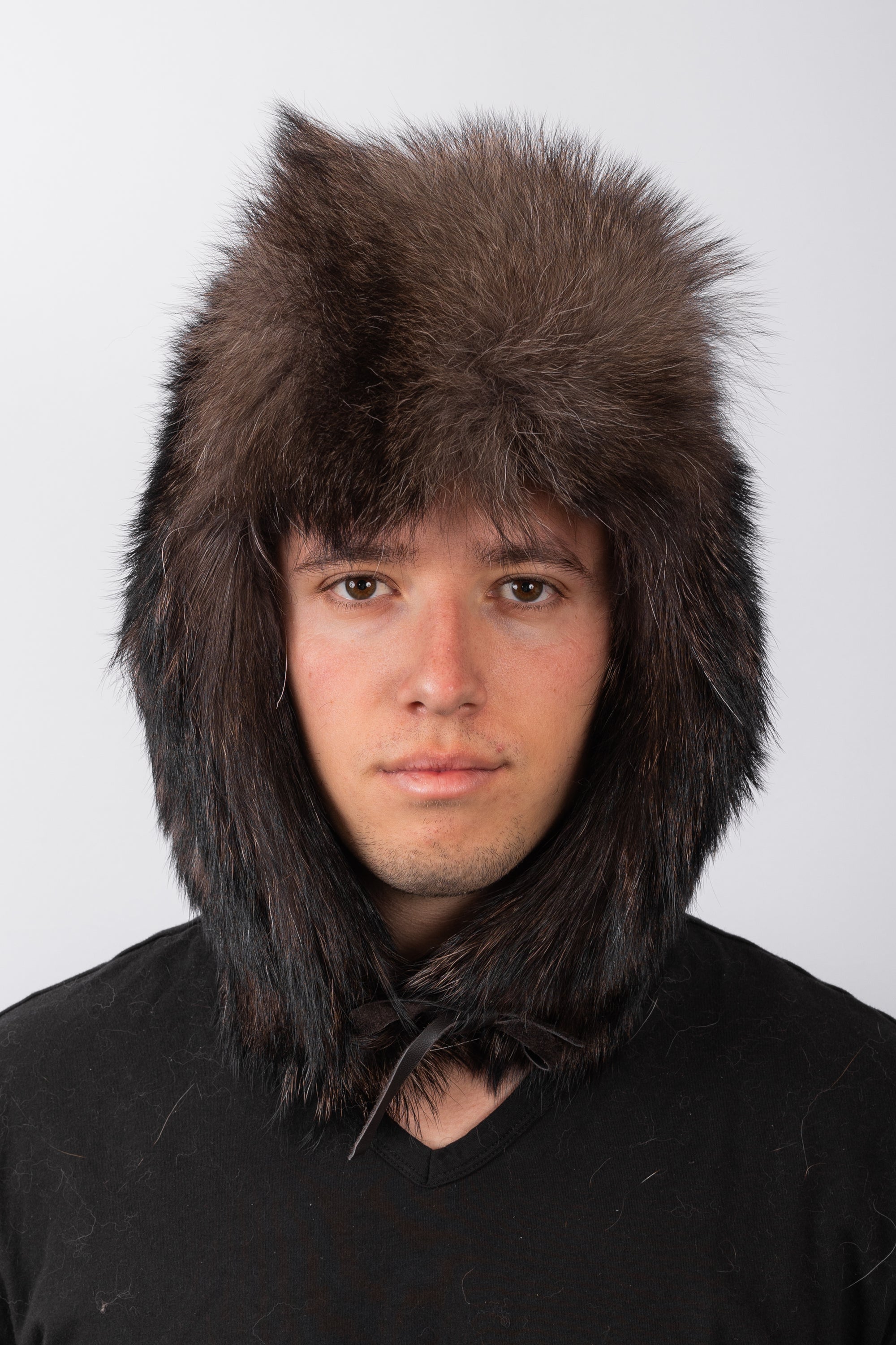Natural Black Timberwolf Musher Hat