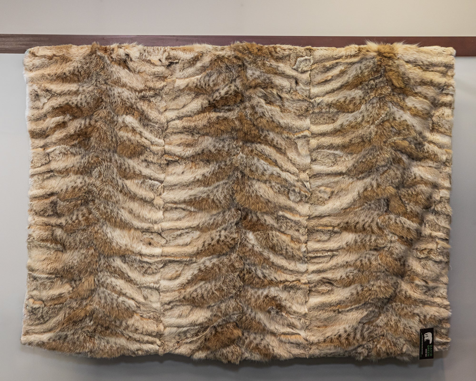 Natural Candian Lynx Segments Blanket