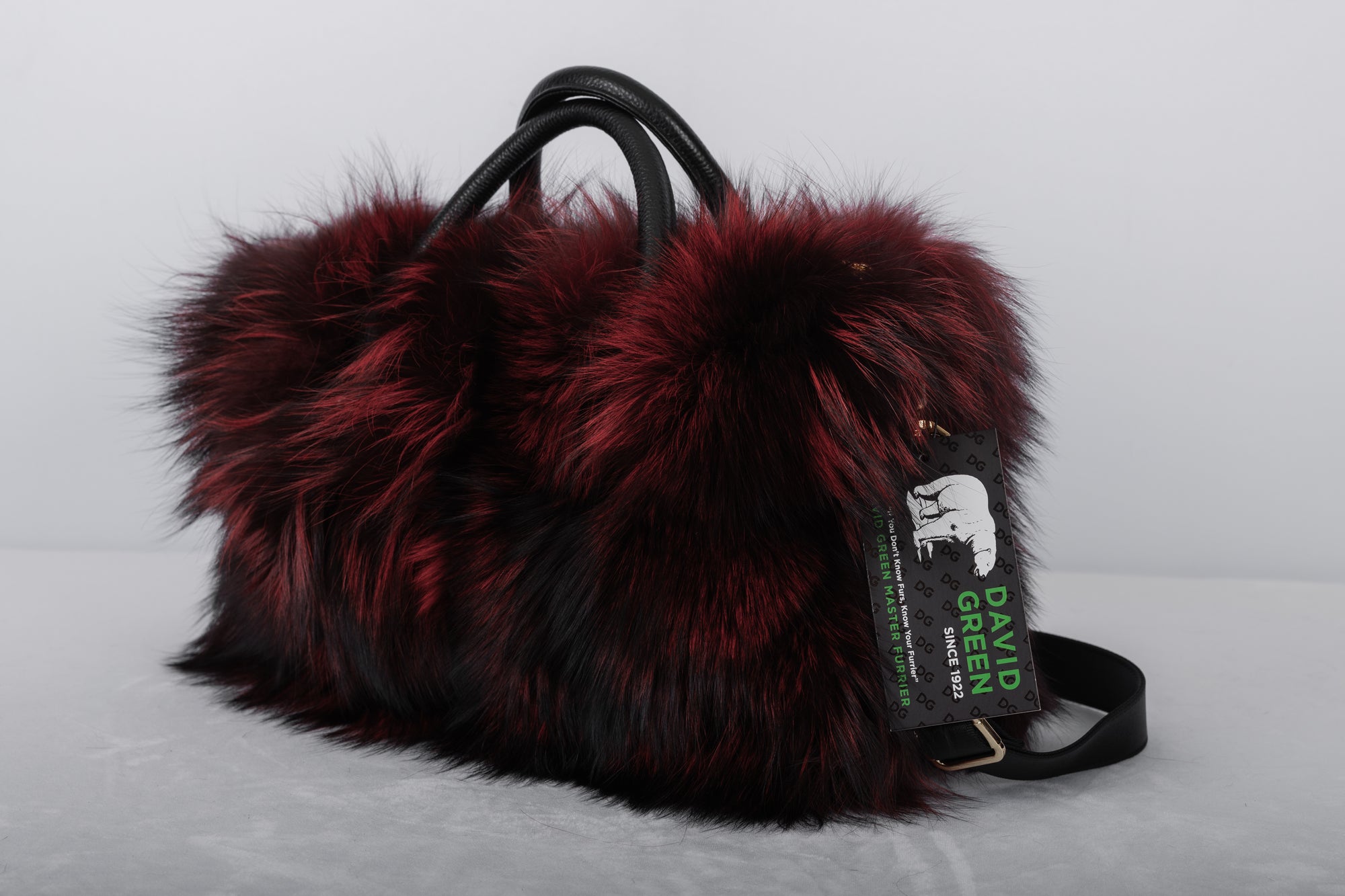 Scarlet Silver Fox Handbag